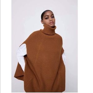 Zara brown cape nwt
